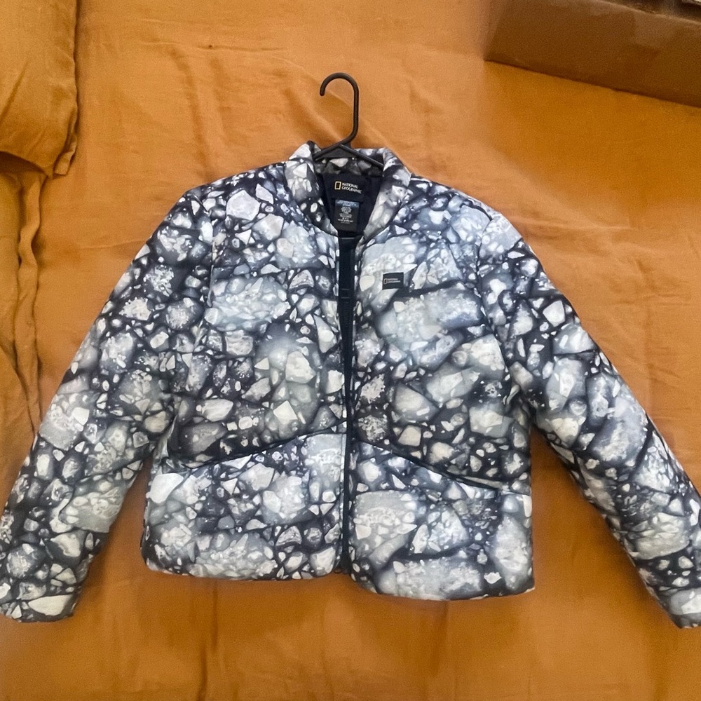 National Geographic Black and White Puffer Jacket